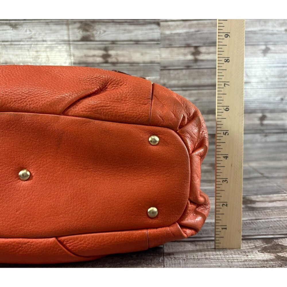 MCM Pebbled Leather Logo bucket bag color orange vintage 80's 90's - Picture 4 of 14